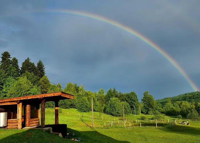 Holiday home Vysoka Brama дерев'яний будиночок з чаном